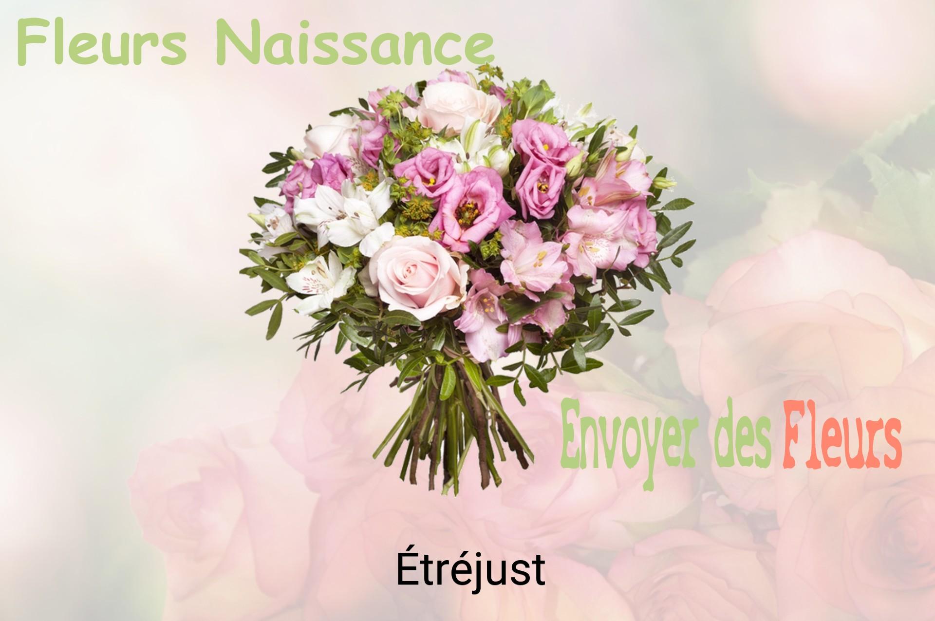Bouquet de fleurs de naissance livré à Étréjust