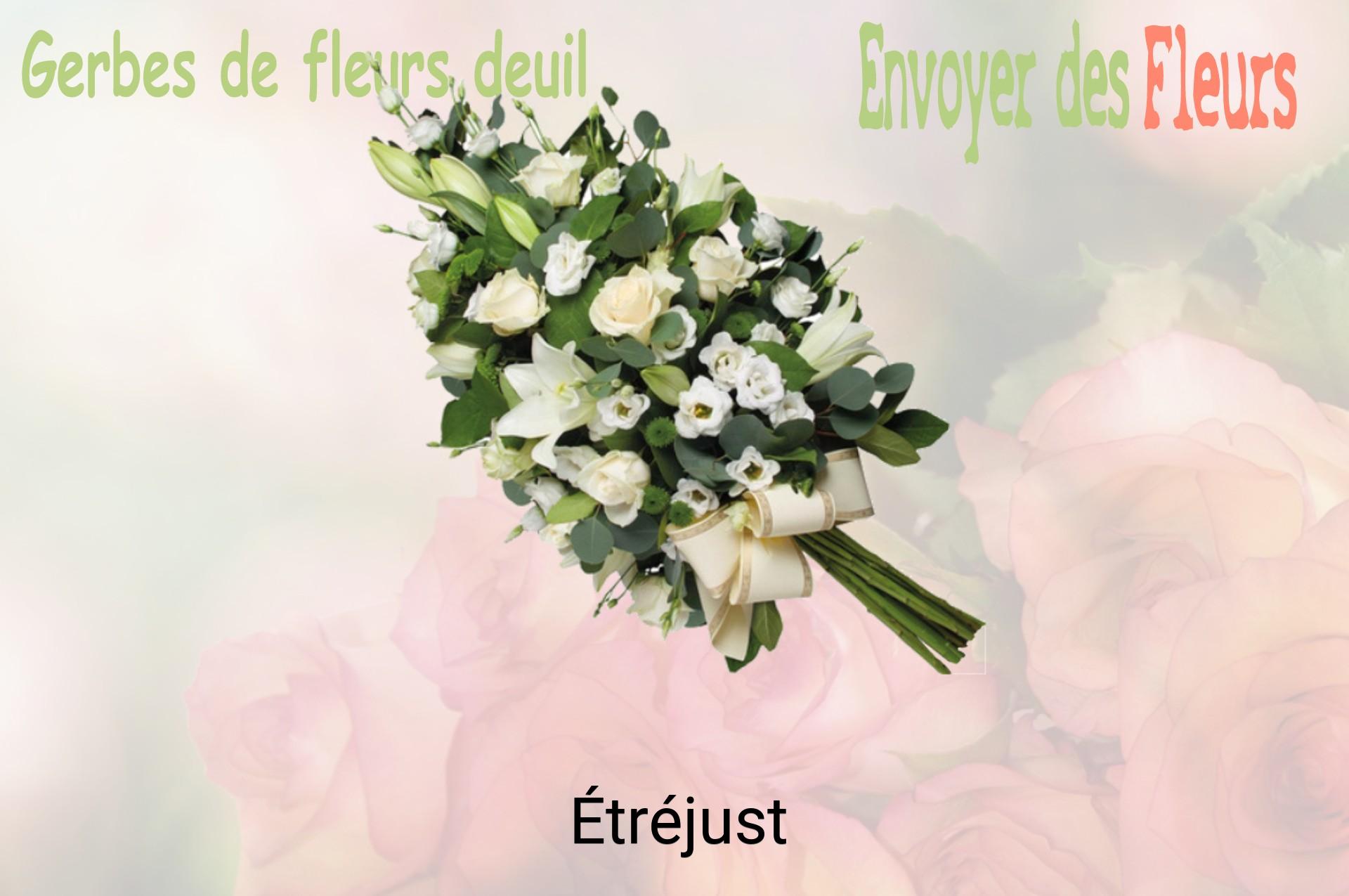 Gerbe de fleurs de deuil livrée à Étréjust